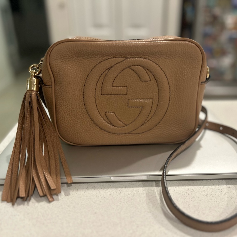 Gucci Tan Leather Crossbody Bag